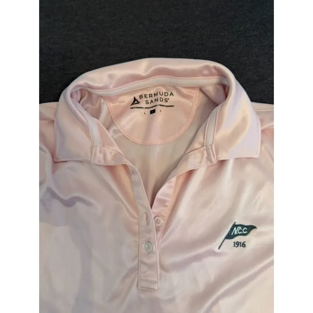 Bermuda Sands Pink Golf Polo Shirt Women's Large NCC 1916 Performance